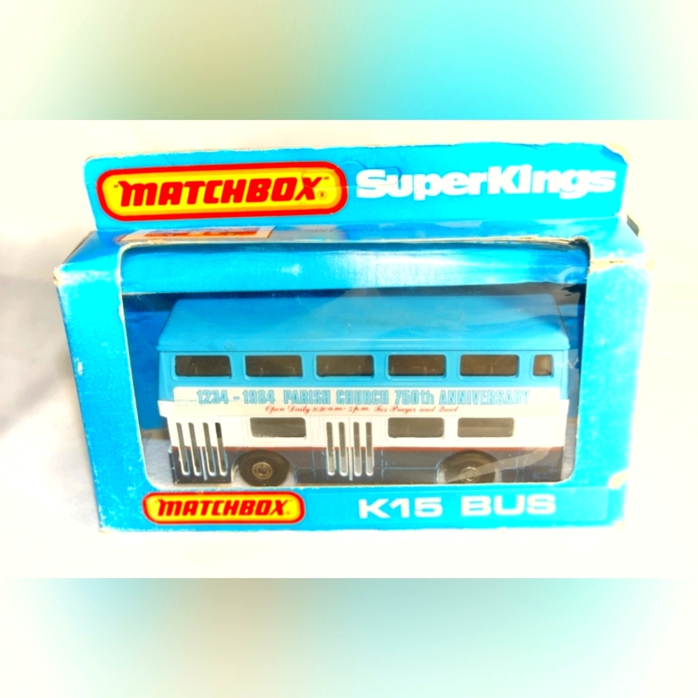 Vintage Matchbox Super Kings Chesterfield Parish Church 1983 Bus K15 in Box
